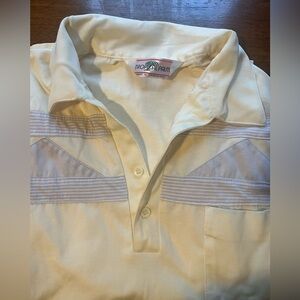 Men's Creamy Yellow Casual Button Down Shirt